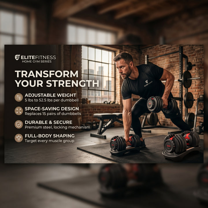 Adjustable Dumbbells Set, Space-Saving Weight Training Dumbbells for Home Gym, Full Body Strength Workout Equipment