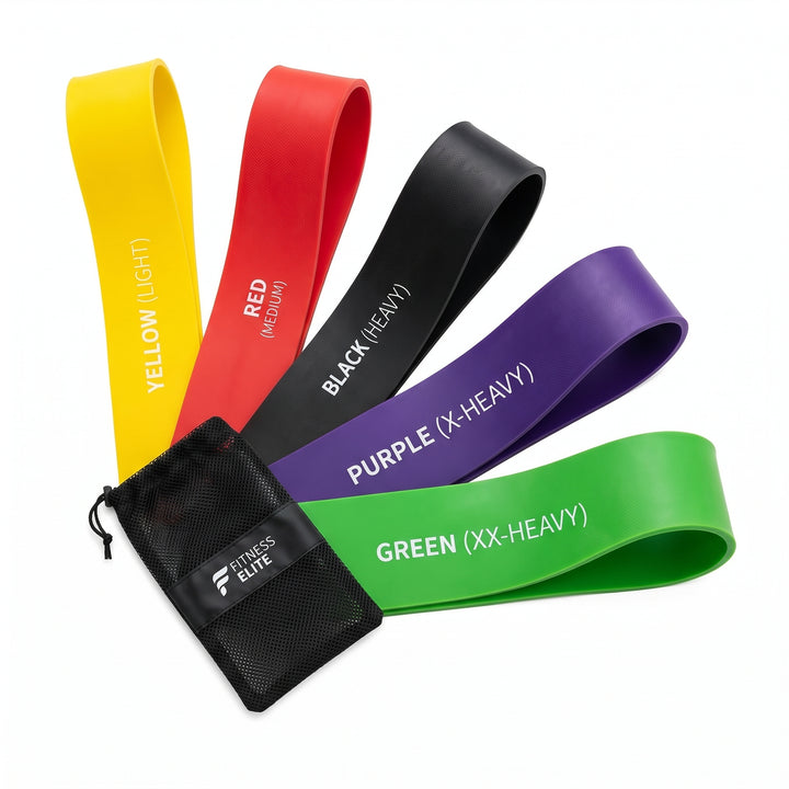 Multi-Level Fitness Resistance Bands Set, Elastic Exercise Bands for Yoga, Pilates, Strength Training & Physical Therapy